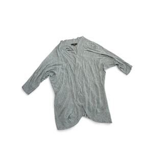 Mossimo Women's Gray Open Front Cardigan Light Weight 3/4 Sleeves Size Large